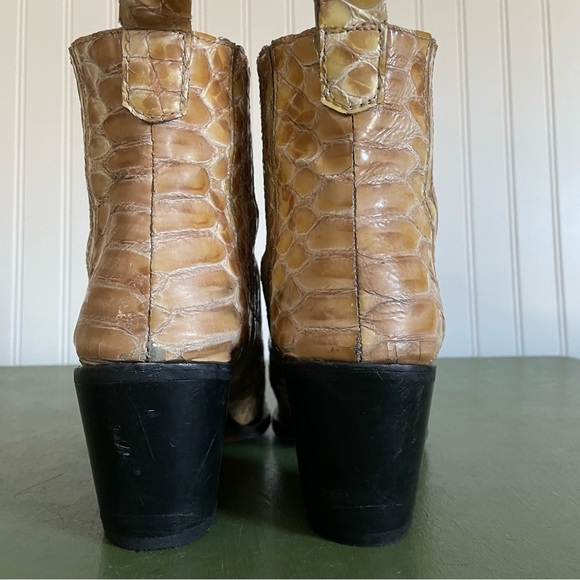 Ganni Python MARYSE Chelsea Boots w Cowboy Style Heels *Portugal* - Picture 7 of 12